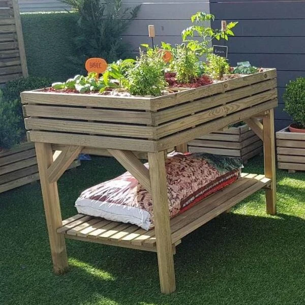 Moestuinbak 108 L Verhoogd - 100 × 60 × 80 Cm - Afbeelding 2