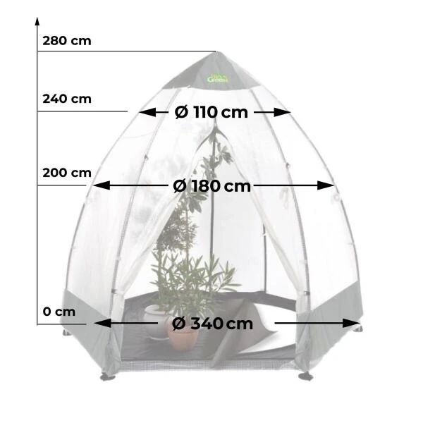 Overwinteringskas XL - 340 × 340 × 280 Cm - Afbeelding 3